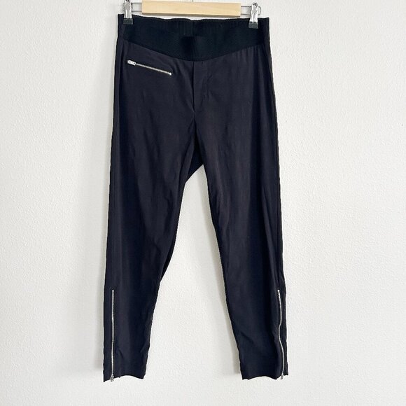 Athleta Pants Black Mod Trekkie Crop Nylon Stretch Hiking Outdoor Casual - Picture 1 of 8